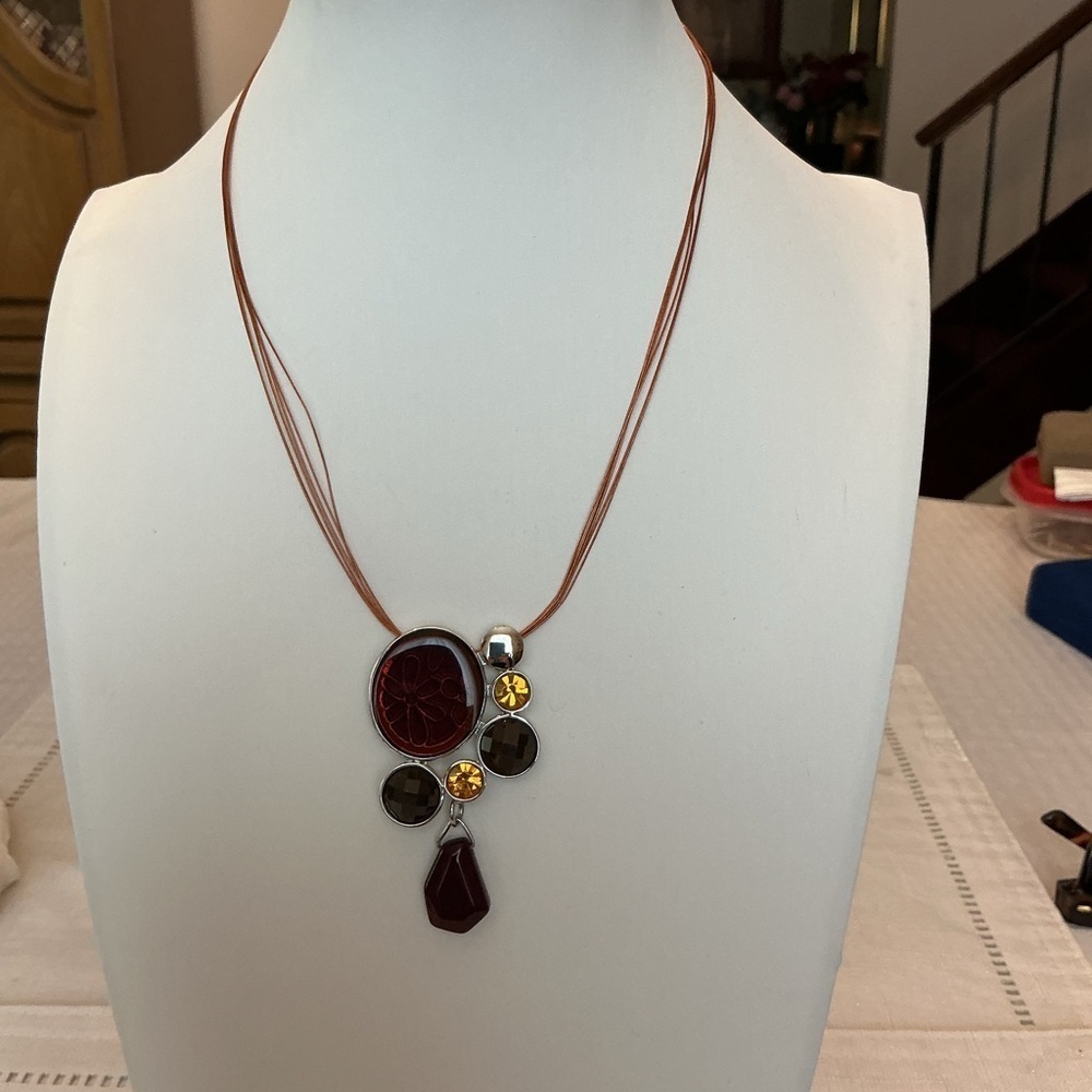 Lia Sophia Vintage Multicolored Pendant Necklace